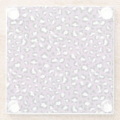 Leopardenmuster, Leoparden, Lila Leopard Glasuntersetzer (Rückseite)