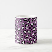 Leopardenmuster, Leoparden, Lila Leopard Kaffeetasse (Mittel)