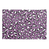 Leopardenmuster, Leoparden, Lila Leopard Kissenbezug (Rückseite)