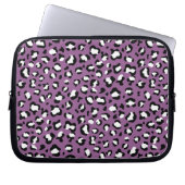 Leopardenmuster, Leoparden, Lila Leopard Laptopschutzhülle (Vorderseite)