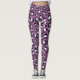 Leopardenmuster, Leoparden, Lila Leopard Leggings