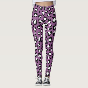 Leopardenmuster, Leoparden, Lila Leopard Leggings