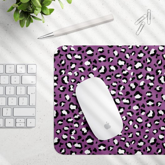 Leopardenmuster, Leoparden, Lila Leopard Mousepad