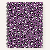 Leopardenmuster, Leoparden, Lila Leopard Notizblock (Vorderseite)