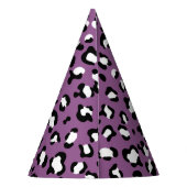 Leopardenmuster, Leoparden, Lila Leopard Partyhütchen (Rückseite)