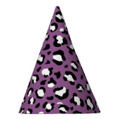 Leopardenmuster, Leoparden, Lila Leopard Partyhütchen (Rechts)