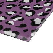Leopardenmuster, Leoparden, Lila Leopard Schneidebrett (Ecke)