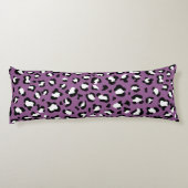 Leopardenmuster, Leoparden, Lila Leopard Seitenschläferkissen (Rückseite)