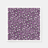 Leopardenmuster, Leoparden, Lila Leopard Serviette (Vorderseite)