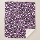 Leopardenmuster, Leoparden, Lila Leopard Sherpadecke (Vorderseite)