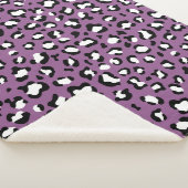 Leopardenmuster, Leoparden, Lila Leopard Sherpadecke (3/4)