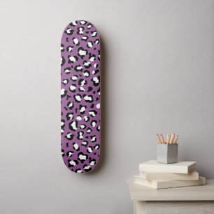 Leopardenmuster, Leoparden, Lila Leopard Skateboard