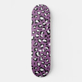 Leopardenmuster, Leoparden, Lila Leopard Skateboard (Vorderseite)