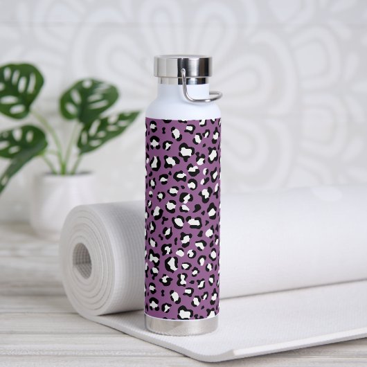 Leopardenmuster, Leoparden, Lila Leopard Trinkflasche (Yoga)