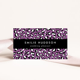Leopardenmuster, Leoparden, Lila Leopard Visitenkarte