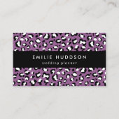 Leopardenmuster, Leoparden, Lila Leopard Visitenkarte (Vorderseite)
