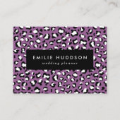 Leopardenmuster, Leoparden, Lila Leopard Visitenkarte (Vorderseite)