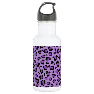 Leopardenmuster, Leopardenflecken, Violetter Leopa Edelstahlflasche