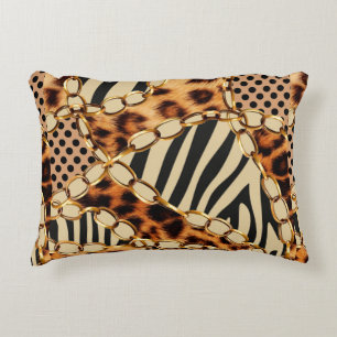 Leopardenmuster, Leopardrucke, Tierdruck,  Dekokissen
