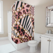 Leopardenmuster, Leopardrucke, Tierdruck, Duschvorhang (Beispiel)