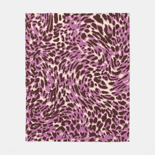 Leopardenmuster, Leopardrucke, Tierdruck, Fleecedecke (Vorderseite)