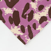Leopardenmuster, Leopardrucke, Tierdruck, Fleecedecke (Ecke)