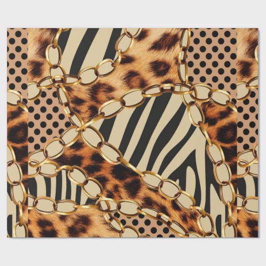 Leopardenmuster, Leopardrucke, Tierdruck, Geschenkpapier (Flach)