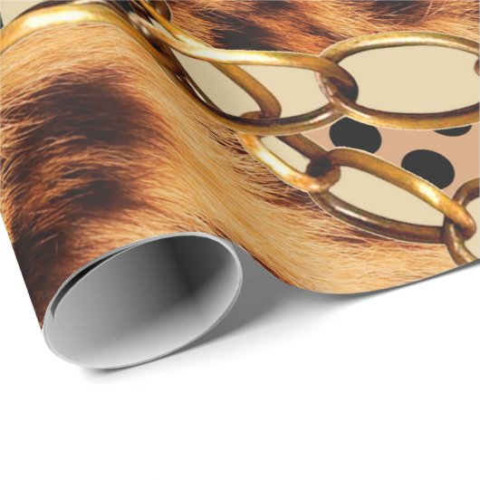 Leopardenmuster, Leopardrucke, Tierdruck, Geschenkpapier (Rolleneckpunkt)