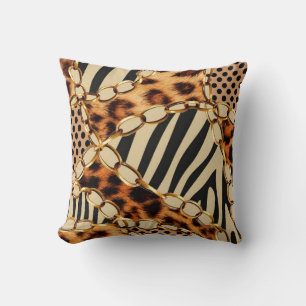 Leopardenmuster, Leopardrucke, Tierdruck,  Kissen