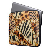 Leopardenmuster, Leopardrucke, Tierdruck,  Laptopschutzhülle (Vorderseite Links)