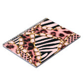 Leopardenmuster, Leopardrucke, Tierdruck, Notizblock (Linke Seite)