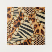 Leopardenmuster, Leopardrucke, Tierdruck, Wandteppich (Vorderseite (Horizontal))