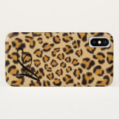 Leopardenmuster - mit Monogramm Case-Mate iPhone Hülle (Rückseite (Horizontal))