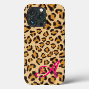 Leopardenmuster - mit Monogramm Case-Mate iPhone Hülle
