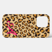 Leopardenmuster - mit Monogramm Case-Mate iPhone Hülle (Rückseite (Horizontal))