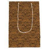 Leopardenmuster Mittlere Geschenktüte (Rückseite)