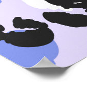 Leopardenmuster nahtlos. Lila Hautstruktur. Poster (Ecke)