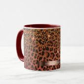 Leopardenmuster schwarz-goldbraun tasse (Vorderseite Links)
