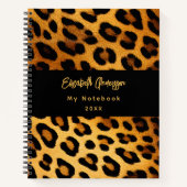 Leopardenmuster schwarz notizblock (Vorderseite)