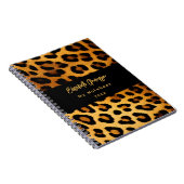 Leopardenmuster schwarz notizblock (Rechte Seite)