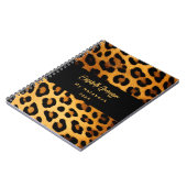 Leopardenmuster schwarz notizblock (Linke Seite)