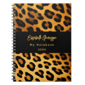Leopardenmuster schwarz notizblock (Vorderseite)