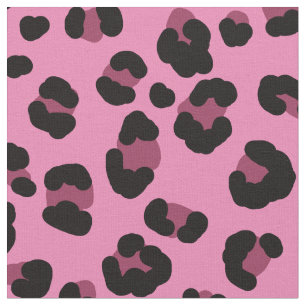 Leopardenmuster, schwarz und rosa stoff