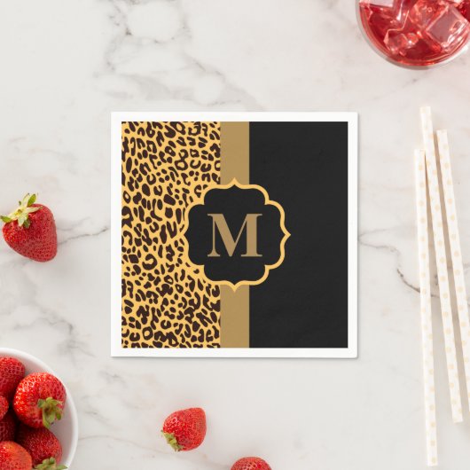 Leopardenmuster Serviette (Beispiel)