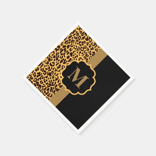 Leopardenmuster Serviette (Ecke)