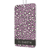 Leopardenmuster, Spots, Lila Leopard, Ihr Name Autolufterfrischer (Links)