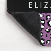 Leopardenmuster, Spots, Lila Leopard, Ihr Name Mousepad (Ecke)