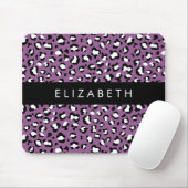 Leopardenmuster, Spots, Lila Leopard, Ihr Name Mousepad (Mit Mouse)