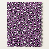 Leopardenmuster, Spots, Lila Leopard, Ihr Name Planer (Rückseite)