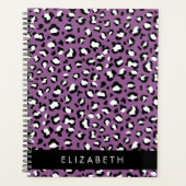 Leopardenmuster, Spots, Lila Leopard, Ihr Name Planer (Vorderseite)